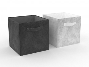 H2000425 BASKET WHITE BLACK 3D Model