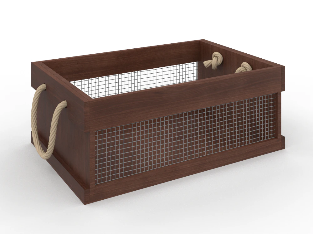 H2000439 CRATE NATURAL 3D Model .c4d .max .obj .3ds .fbx .stl .blend 