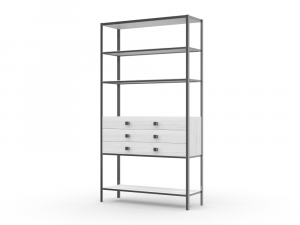 H2000452 BOOKCASE WHITE 3D 모델