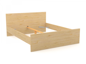 H2000455 BED NATURAL 3Dモデル
