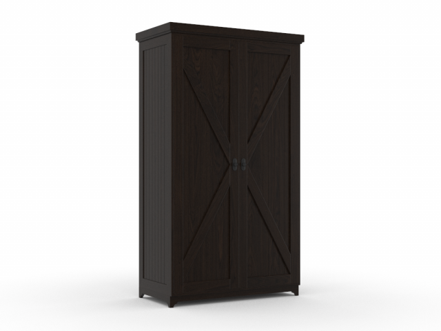H2000459 WARDROBE WOOD 3D Модель .c4d .max .obj .3ds .fbx .stl .blend 