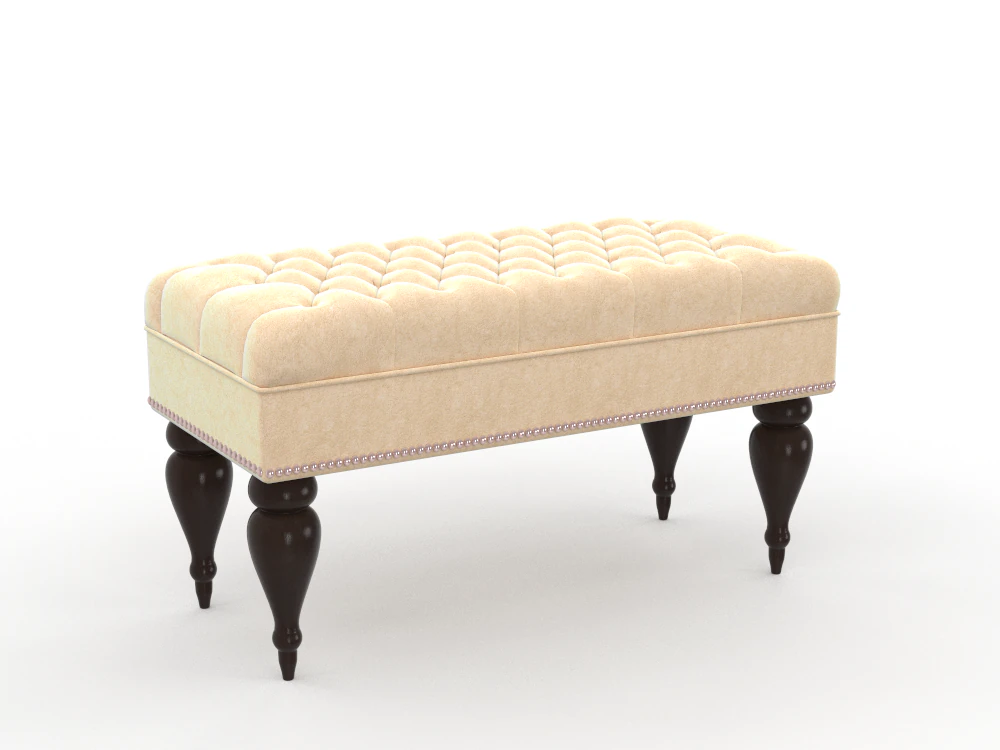 H2000462 BENCH BEIGE 3D Model .c4d .max .obj .3ds .fbx .stl .blend 