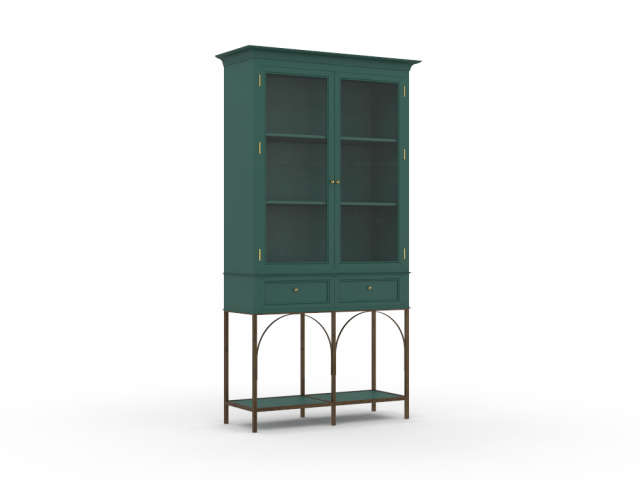 H2000464 BOOKCASE GREEN 3D-Modell .c4d .max .obj .3ds .fbx .stl .blend 