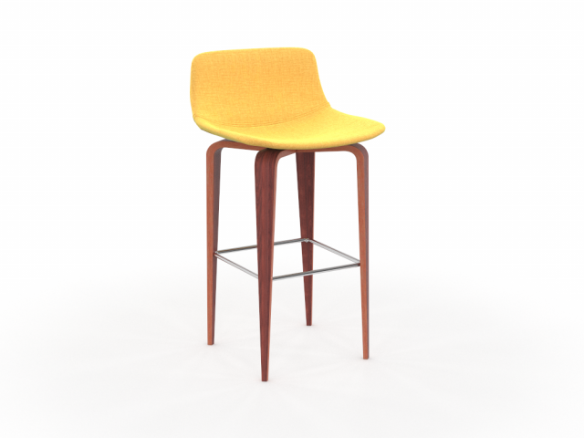 H2000467 STOOL YELLOW 3D Модель .c4d .max .obj .3ds .fbx .stl .blend