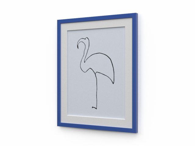H2000478 WALL ART WHITE BLUE Modelo 3D .c4d .max .obj .3ds .fbx .stl .blend 