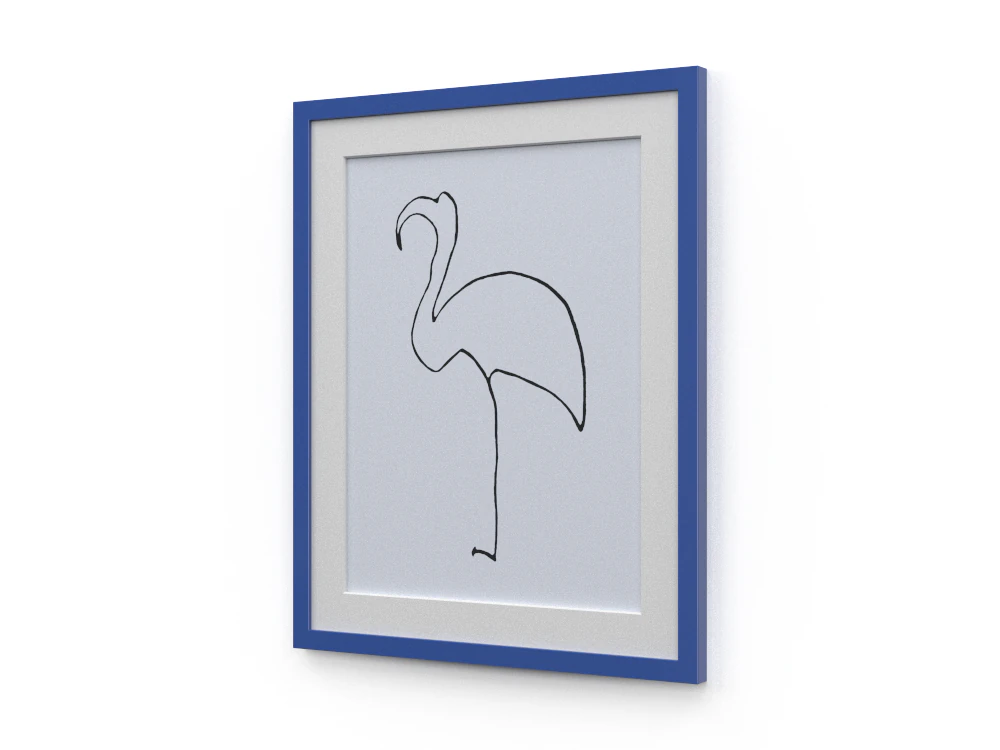 H2000478 WALL ART WHITE BLUE 3D Model .c4d .max .obj .3ds .fbx .stl .blend 