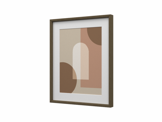 H2000488 PICTURE BROWN v1 3D 모델 .c4d .max .obj .3ds .fbx .stl .blend 