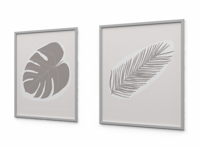 H2000489 PICTURE SET MONOCHROME Modelo 3D .c4d .max .obj .3ds .fbx .stl .blend 