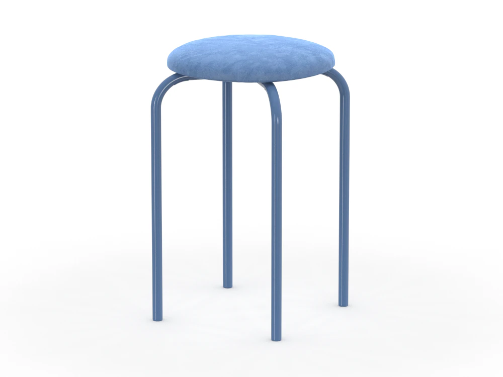H2000496 STOOL BLUE 3D Model .c4d .max .obj .3ds .fbx .stl .blend