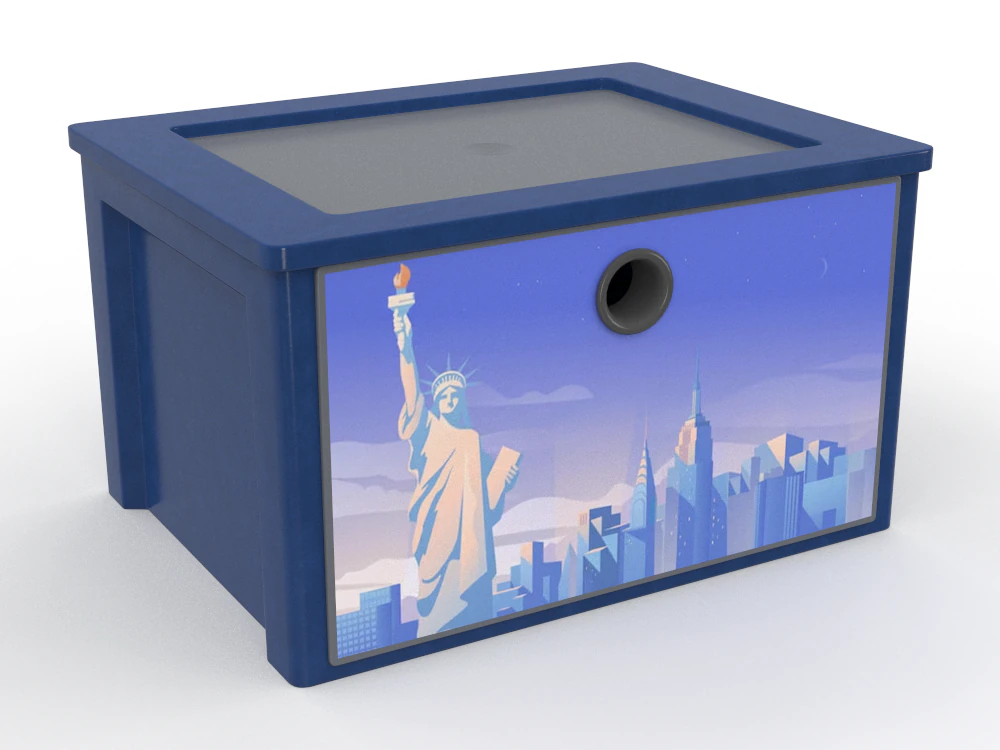 H2000511 STORAGE BOX BLUE 3D Model .c4d .max .obj .3ds .fbx .stl .blend