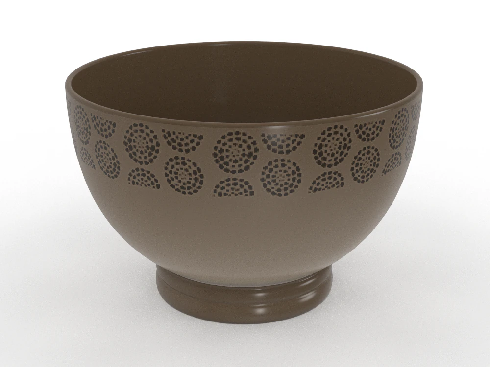 Ceramic bowl 3D Model .c4d .max .obj .3ds .fbx .stl .blend 