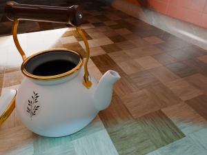 3D teapot model Modelo 3D