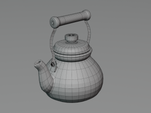 3D teapot model Modelo 3D