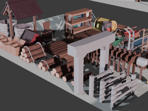 Low Poly Farm Asset model 3D-Modell