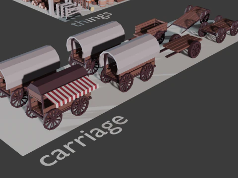 Low Poly Farm Asset model 3D Model