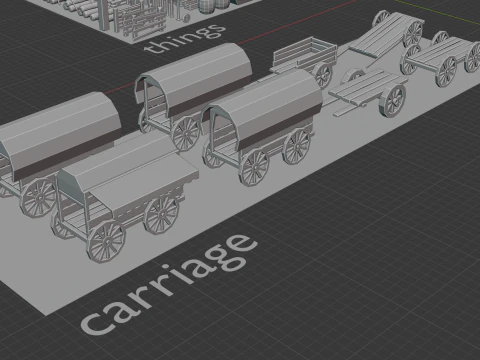 Low Poly Farm Asset model 3D Model