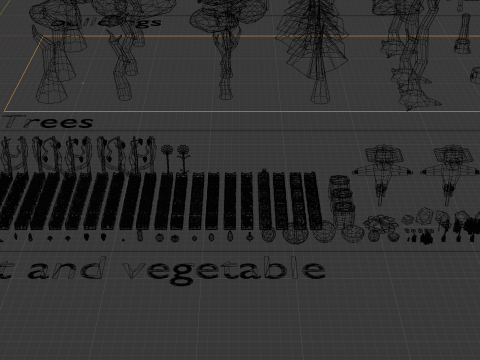 Low Poly Farm Asset model 3D-Modell