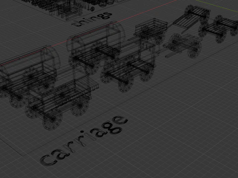 Low Poly Farm Asset model 3D Model
