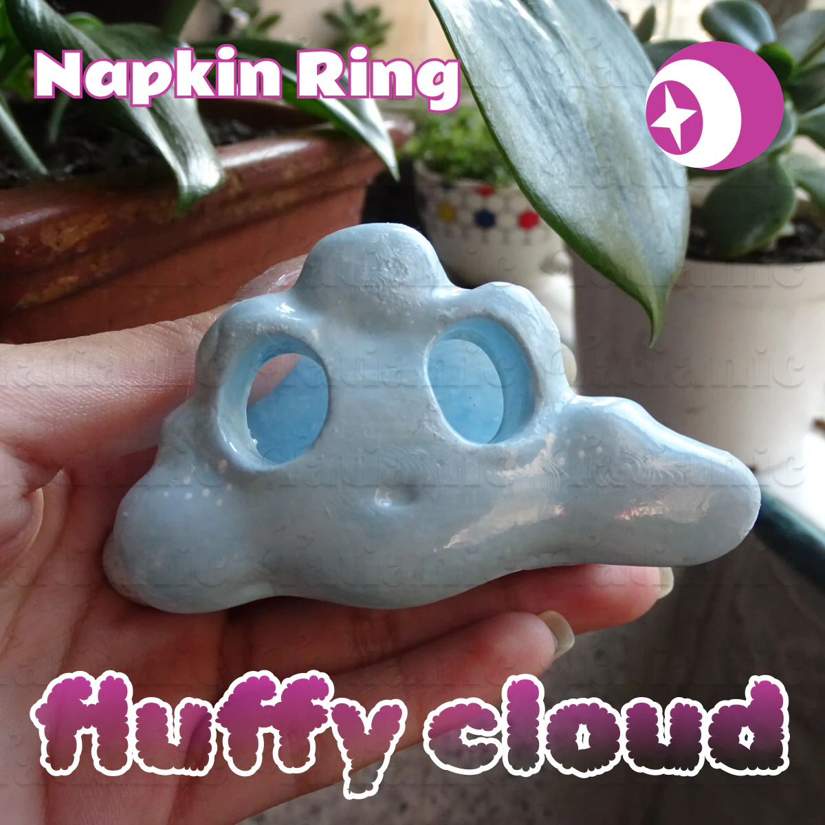 CLOUD NAPKIN RING - EN EL ESPACIO 3D print model 3D Print Model .c4d .max .obj .3ds .fbx .stl .blend 
