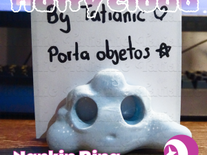 CLOUD NAPKIN RING - EN EL ESPACIO 3D print model 3D-Druckmodell