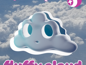 CLOUD NAPKIN RING - EN EL ESPACIO 3D print model 3D-Druckmodell