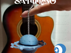 Saturno Giratorio - En el espacio 3D print model 3D Print Model