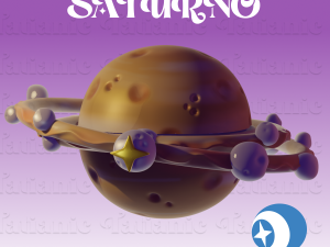 Saturno Giratorio - En el espacio 3D print model 3D Print Model