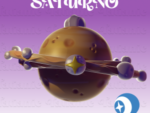 Saturno Giratorio - En el espacio 3D print model 3D Print Model