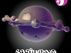 Saturno Giratorio - En el espacio 3D print model 3D Print Model