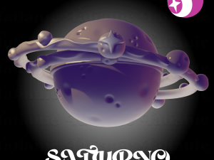 Saturno Giratorio - En el espacio 3D print model 3D Print Model