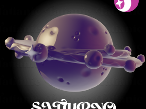 Saturno Giratorio - En el espacio 3D print model 3D Print Model