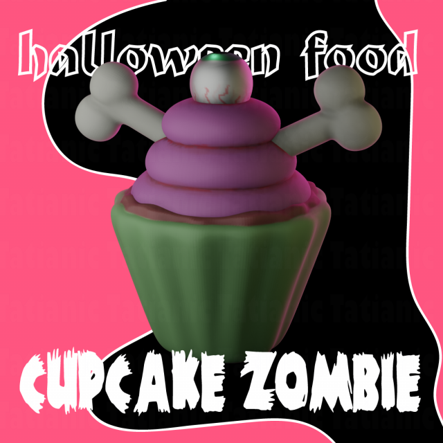 CUPCAKE ZOMBIE 3D print model Modelo de impresión 3D .c4d .max .obj .3ds .fbx .stl .blend 
