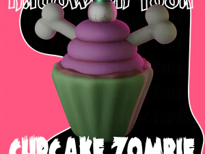Modelo de impress&atilde;o 3D CUPCAKE ZOMBIE Modelo de Impressão 3D