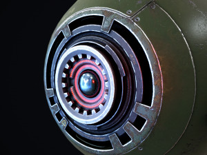 Reconnaissance Sphere Drone PBR Low-poly LODs 3Dモデル