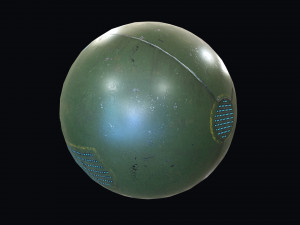 Reconnaissance Sphere Drone PBR Low-poly LODs 3Dモデル