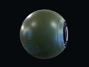 Reconnaissance Sphere Drone PBR Low-poly LODs 3Dモデル