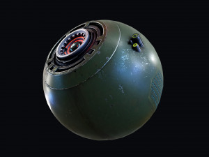 Reconnaissance Sphere Drone PBR Low-poly LODs 3Dモデル