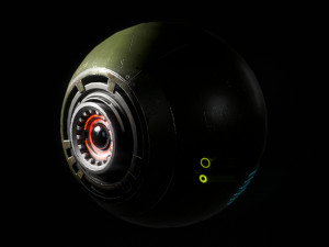 Reconnaissance Sphere Drone PBR Low-poly LODs 3Dモデル