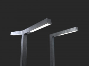Street Light Kit Low-poly PBR s 3D मॉडल