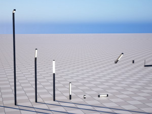 Street Light Kit Low-poly PBR s 3D मॉडल