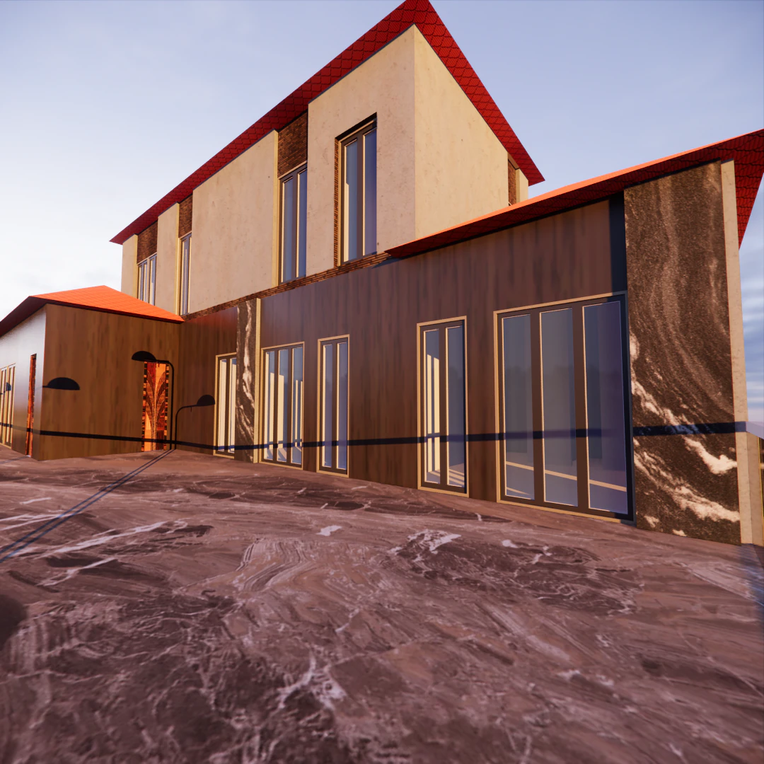Modern Villa Project 3D Model .c4d .max .obj .3ds .fbx .stl .blend 