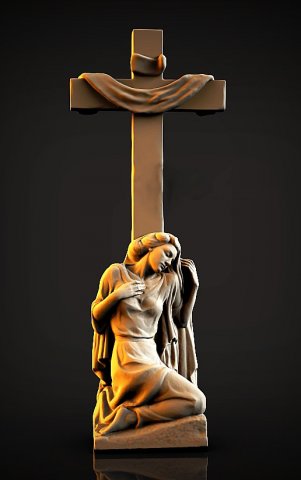 Crucifix 3D Модель .c4d .max .obj .3ds .fbx .stl .blend 