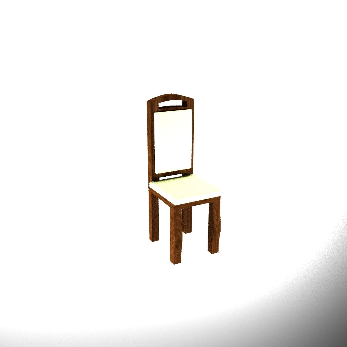 Brown dinning chair 3D Model .c4d .max .obj .3ds .fbx .stl .blend 