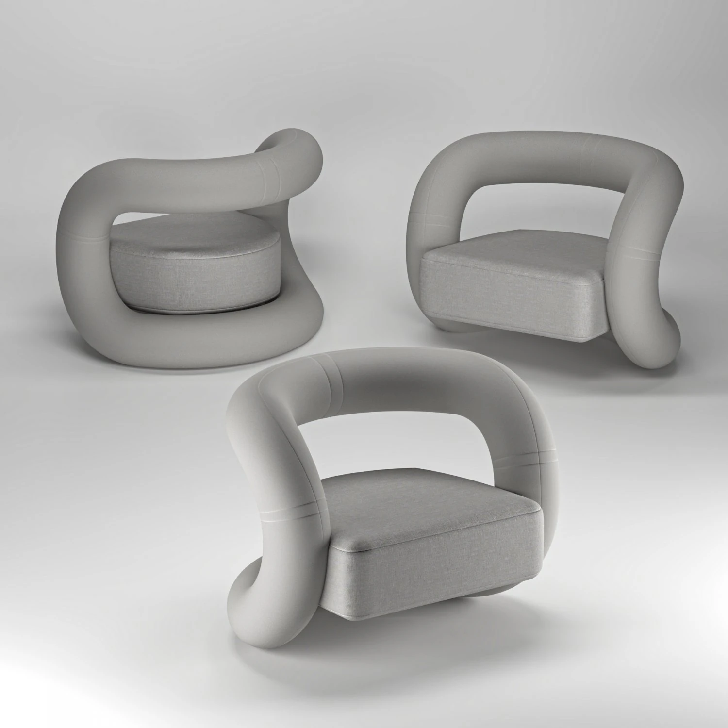 ArmChair G13 - Bow 3D Model .c4d .max .obj .3ds .fbx .stl .blend 