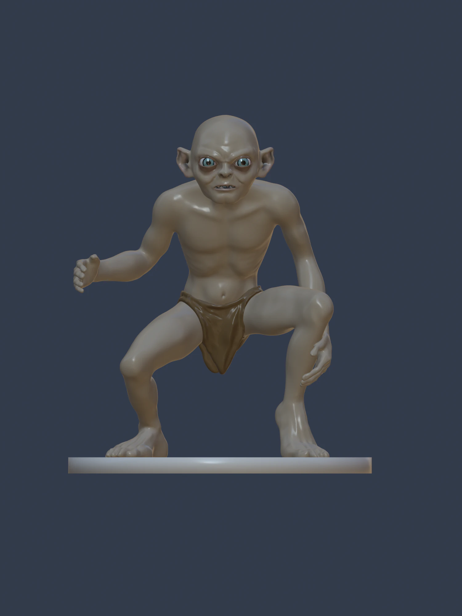 Gollum 3D Model .c4d .max .obj .3ds .fbx .stl .blend 