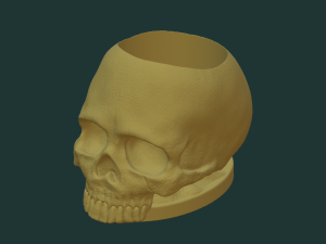 Skull pen holder Modelo 3D