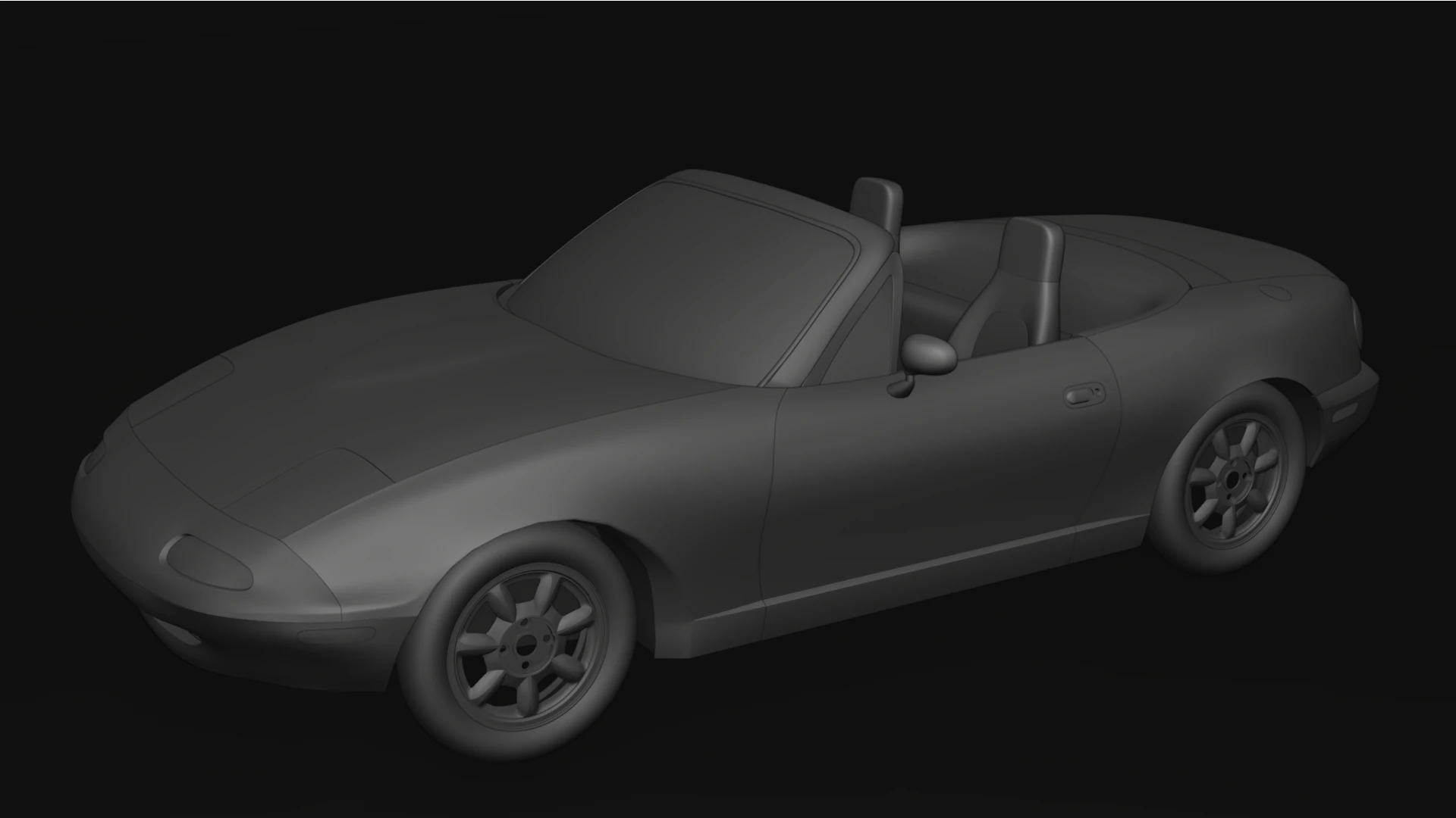 Mazda Miata MX-5 NA 3D Model .c4d .max .obj .3ds .fbx .stl .blend