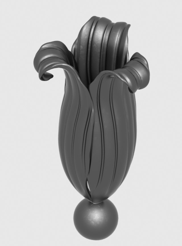 Metal Button Decor Element 3ds Max 2012 3D Model .c4d .max .obj .3ds .fbx .stl .blend 