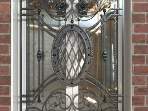 Metal forged window lattice 3D मॉडल