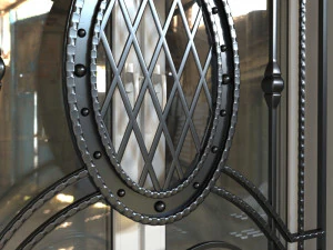 Metal forged window lattice 3D Model